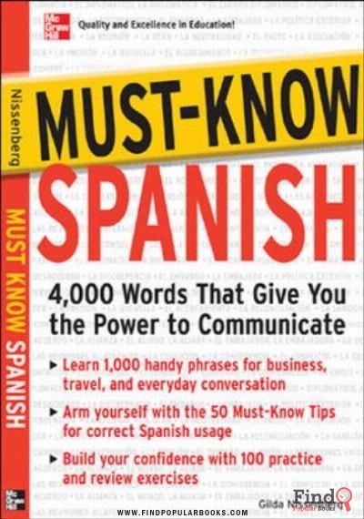 Download Must Know Spanish: Essential Words For A Successful Vocabulary PDF or Ebook ePub For Free with Find Popular Books 